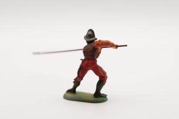 Landsknecht kämpfend spanischer Helm